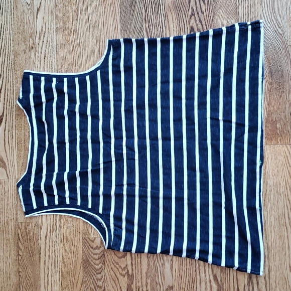 (XL) Talbots 100% Cotton Embroidered Lightweight Tropical Stripe Tank Top Casual - Picture 7 of 8